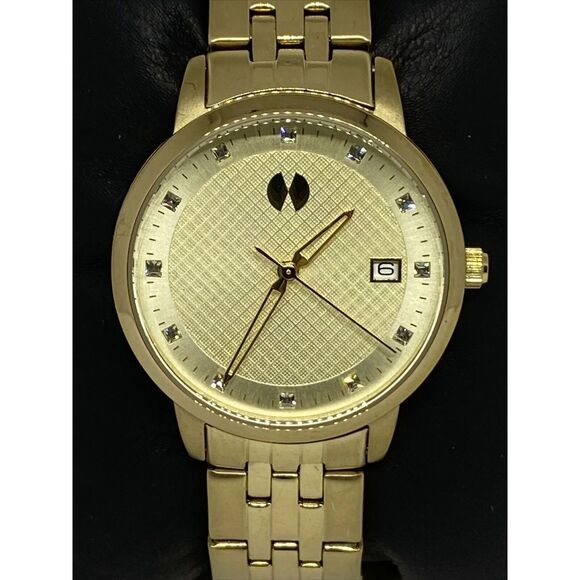 Watch Station WS12002 Men\'s Gold Stainless Steel Analog Dial Quartz Watch EY398 main image 9